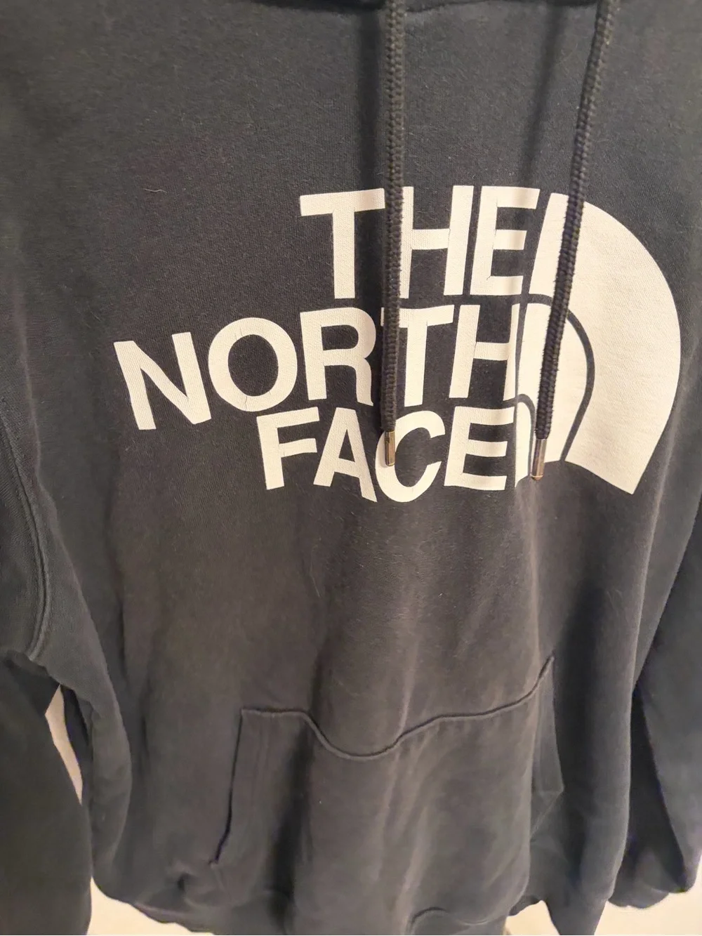 The North Face Black Pullover Hoodie with White Logo